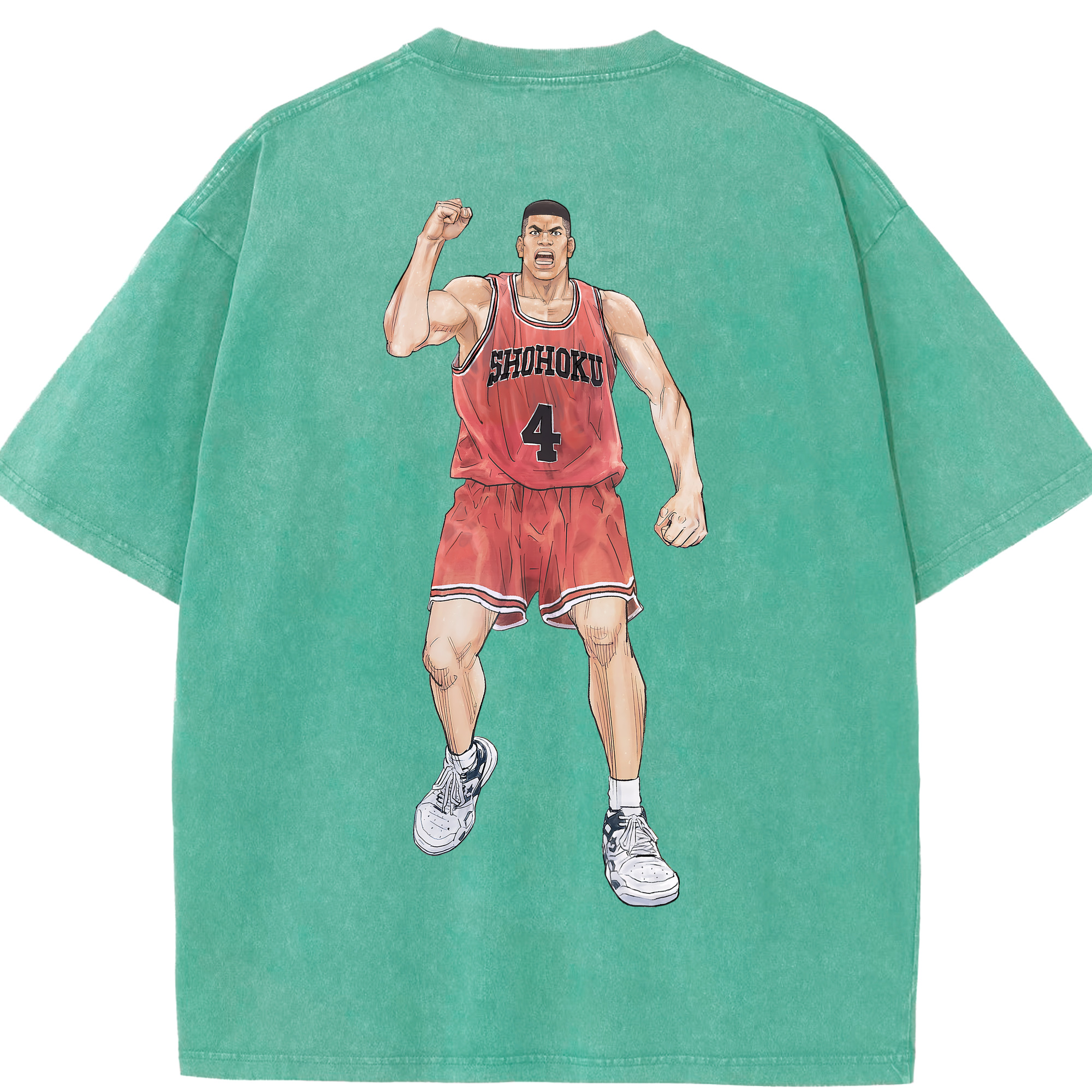 （画像用） SLAM DUNK／スラムダンク 綿100% ヴィンテージ風 半袖Tシャツ（背面プリント）